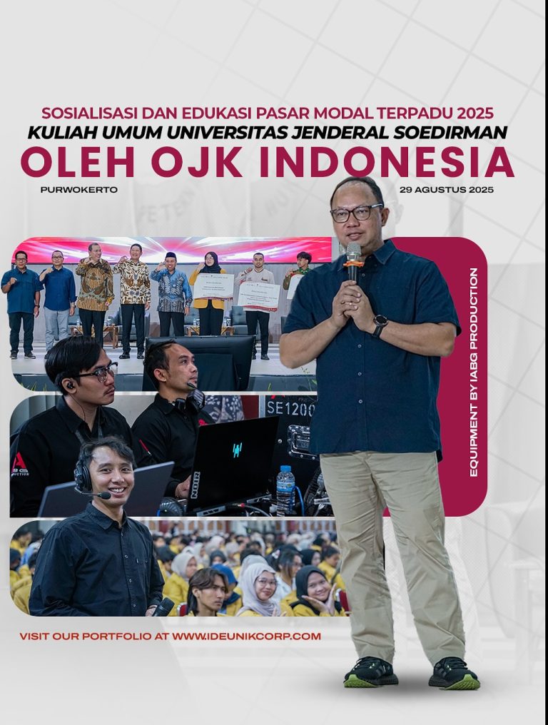 Ideunik Event Sukses Dukung SEPMT OJK di UNSOED, Perkuat Posisi sebagai Event Organizer Purwokerto Profesional.